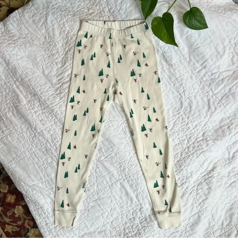 Hanna Andersson Cream Ski Printed Pajama Pants